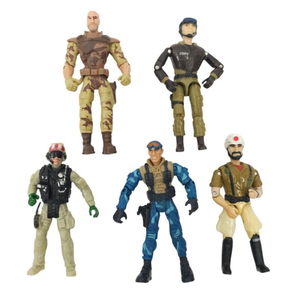 True Heroes The Corps Lanard Military Action Figure Toy 3.5" - 4" Mixed Lot of 5 - Picture 2 of 11